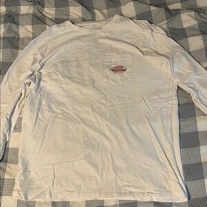 Vineyard Vines White Long Sleeve Tee Soft Cotton Casual